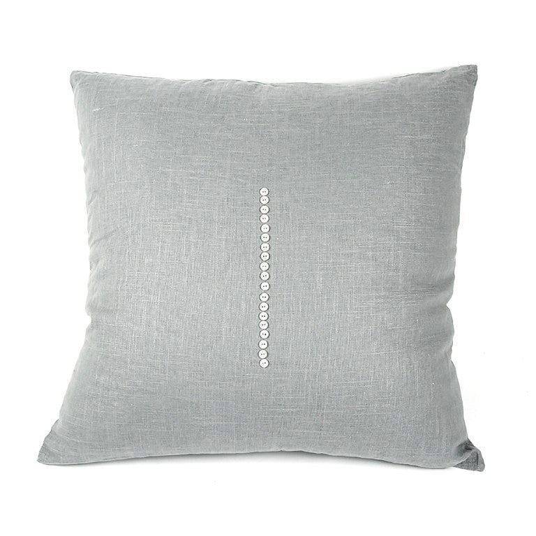 Zentique 20x20 Blue-Grey Linen-Blend Throw Pillow, Plush Support, Hidden Zipper, Muted Modern Accent (20") ZP001 20x20 Blue-Grey