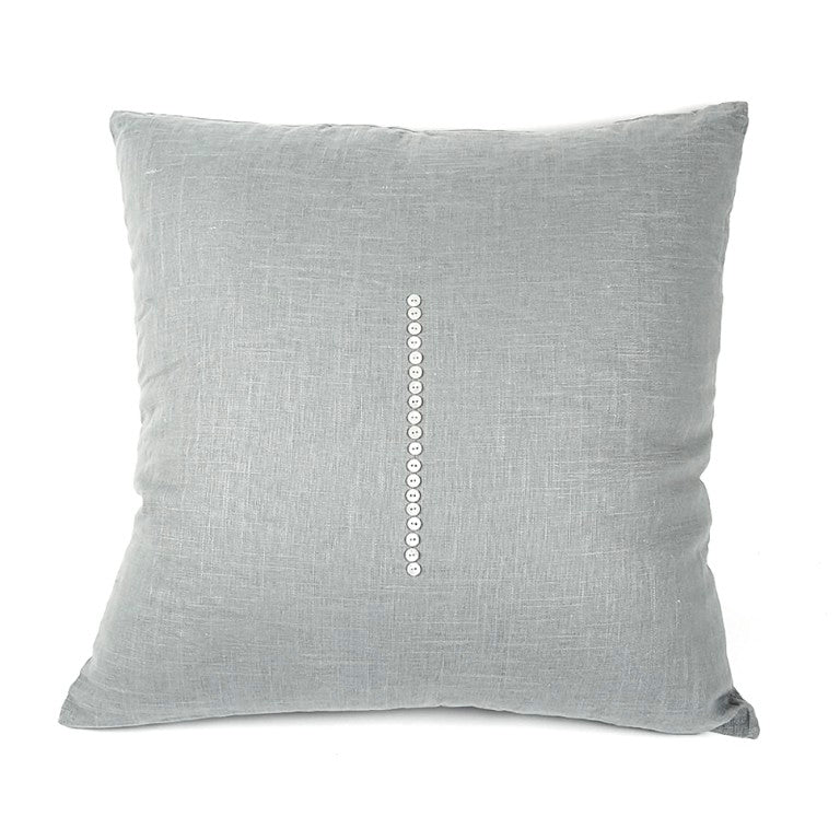 Zentique 24X24 Blue-Grey Linen Accent Pillow Cover, 24x24 in Textured Breathable Fabric for Modern Decor (Made in South Korea) ZP001 24x24 Blue-Grey