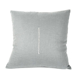 Zentique 24X24 Blue-Grey Linen Accent Pillow Cover, 24x24 in Textured Breathable Fabric for Modern Decor (Made in South Korea) ZP001 24x24 Blue-Grey