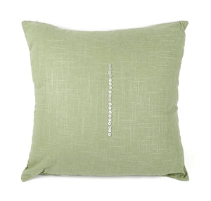 Zentique 24x24 Soft Green Accent Linen Cushion Cover — South Korea Made, Breathable Texture for Modern Homes ZP001 24x24 Soft Green