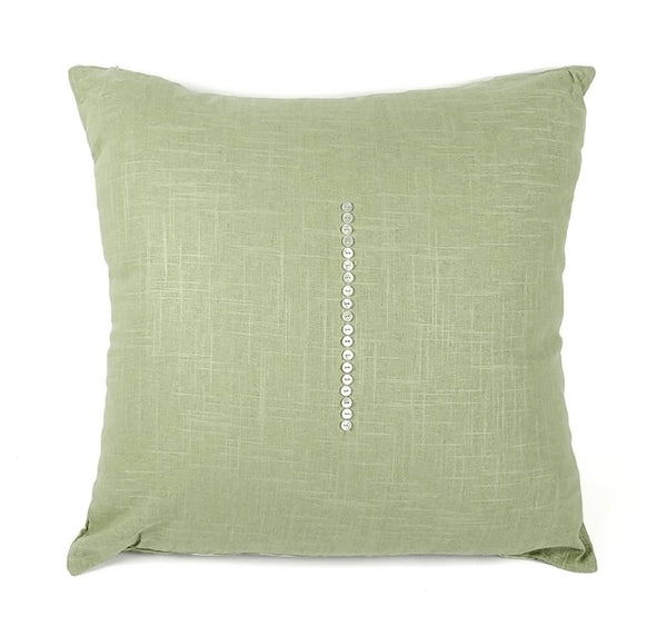 Zentique 24x24 Soft Green Accent Linen Cushion Cover — South Korea Made, Breathable Texture for Modern Homes ZP001 24x24 Soft Green