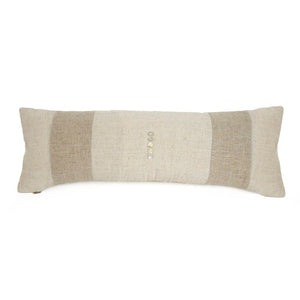Zentique Pillow Slim Linen Lumbar Pillow 7"x24" — Breathable South Korea Crafted Support, Minimalist Modern Decor ZP002