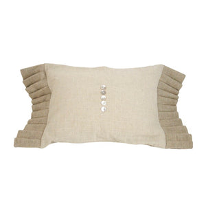 Zentique Pillow Oversized Linen Lumbar 15x30 in — Breathable Soft Blend, Durable Stitching, Removable Cover ZP003