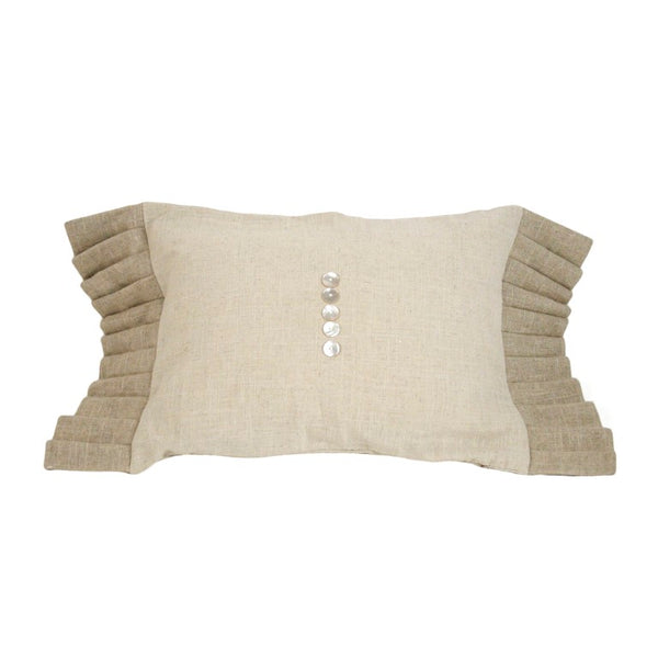Zentique Pillow Oversized Linen Lumbar 15x30 in — Breathable Soft Blend, Durable Stitching, Removable Cover ZP003