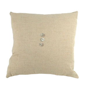 Zentique Pillow 24x24 Inch Linen Accent Cushion — Breathable Soft Cover, Plush Support, Timeless Modern Design Nautral Linen ZP004