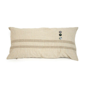 Zentique Pillow Oversized Linen Lumbar Accent Pillow 15x30in — Breathable Blend, Durable Stitching, Korean Craftsmanship ZP007