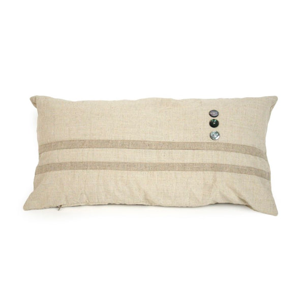 Zentique Pillow Oversized Linen Lumbar Accent Pillow 15x30in — Breathable Blend, Durable Stitching, Korean Craftsmanship ZP007