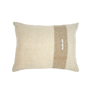 Zentique Pillow - Linen-Accent 16x20 Decorative Throw with Plush Insert, Neutral Scandinavian-Coastal Style, Durable Craftsmanship ZP009