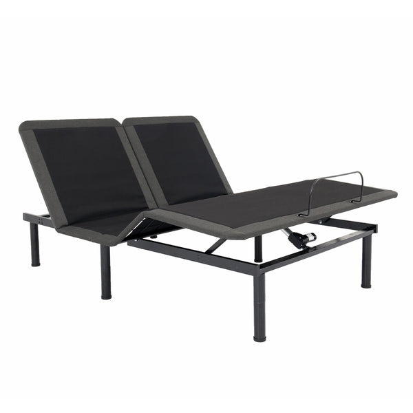 Legends Furniture Bridgevine Home Queen Size Flex Head Quick Assembly Adjustable Bed Frame With Voice Activated Controls Black  Zrem-adjta-fq