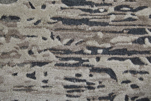 Feizy Rugs Zarah Handcrafted Wool Viscose Abstract Area Rug Earthy Tones for Living Room ZRH8917FBGEGRYH00