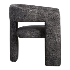 Moe's Home Elo Chair - Contemporary Modern Armchair With Plush Foam And Soft Polyester For Ultimate Comfort Black Upholstery, 50% Polyester,28% Vinyl,12% Flax ,10% Cotton,Plywood Frame Zt-1032-02