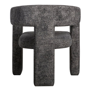 Moe's Home Elo Chair - Contemporary Modern Armchair With Plush Foam And Soft Polyester For Ultimate Comfort Black Upholstery, 50% Polyester,28% Vinyl,12% Flax ,10% Cotton,Plywood Frame Zt-1032-02