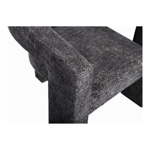 Moe's Home Elo Chair - Contemporary Modern Armchair With Plush Foam And Soft Polyester For Ultimate Comfort Black Upholstery, 50% Polyester,28% Vinyl,12% Flax ,10% Cotton,Plywood Frame Zt-1032-02