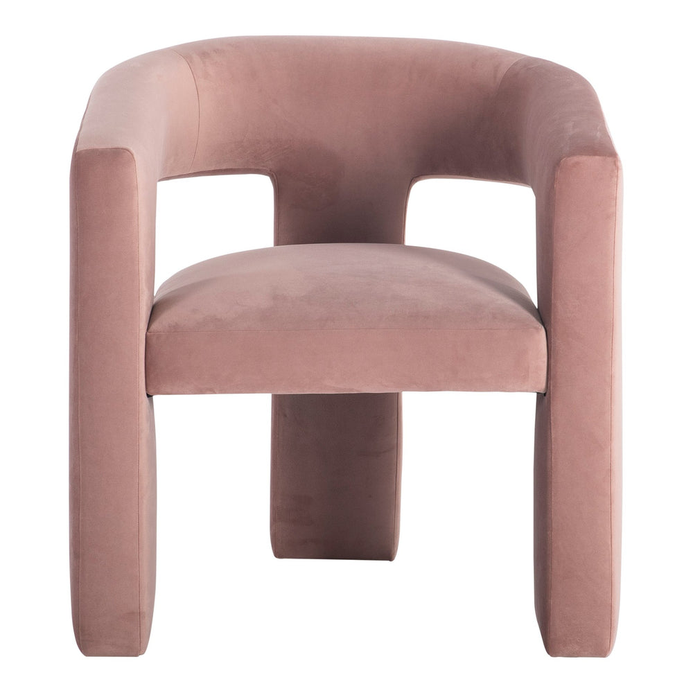 Moe's Home Elo Chair - Contemporary Modern Armchair With Plush Foam And Soft Polyester For Ultimate Comfort Pink Upholstery, 100% Polyester,Plywood Frame Zt-1032-33