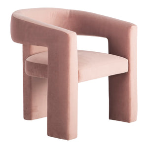 Moe's Home Elo Chair - Contemporary Modern Armchair With Plush Foam And Soft Polyester For Ultimate Comfort Pink Upholstery, 100% Polyester,Plywood Frame Zt-1032-33