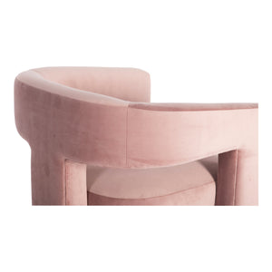 Moe's Home Elo Chair - Contemporary Modern Armchair With Plush Foam And Soft Polyester For Ultimate Comfort Pink Upholstery, 100% Polyester,Plywood Frame Zt-1032-33