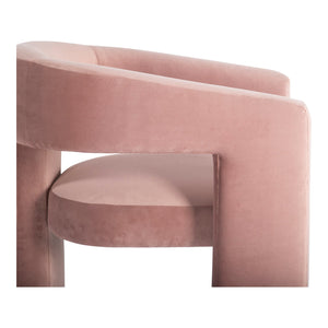 Moe's Home Elo Chair - Contemporary Modern Armchair With Plush Foam And Soft Polyester For Ultimate Comfort Pink Upholstery, 100% Polyester,Plywood Frame Zt-1032-33