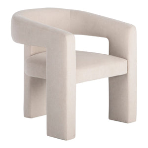 Moe's Home Elo Chair - Contemporary Modern Armchair With Plush Foam And Soft Polyester For Ultimate Comfort Beige Upholstery, 95% Polyester,5% Nylon,Plywood Frame Zt-1032-34