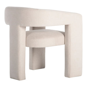 Moe's Home Elo Chair - Contemporary Modern Armchair With Plush Foam And Soft Polyester For Ultimate Comfort Beige Upholstery, 95% Polyester,5% Nylon,Plywood Frame Zt-1032-34