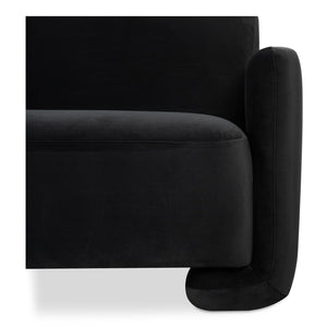 Moe's Home Fallon Sofa - Contemporary Comfort With Soft Fabric, Stylish Fold-under Legs, And Generous Seating Grey Upholstery, 100% Polyester,Solid Pine & Plywood Frame Zt-1038-07