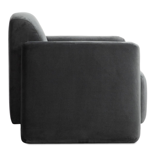 Moe's Home Fallon Accent Chair - Contemporary Comfort With Soft Upholstery And Unique Fold-under Legs Grey Upholstery, 100% Polyester,Solid Pine & Plywood Frame Zt-1039-07
