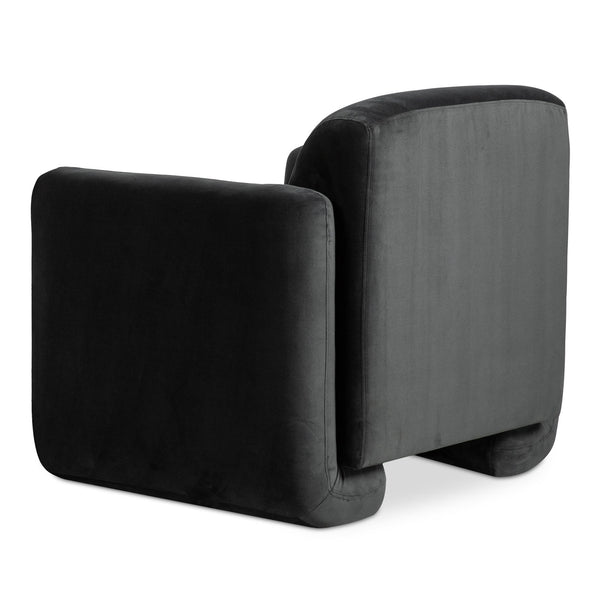 Moe's Home Fallon Accent Chair - Contemporary Comfort With Soft Upholstery And Unique Fold-under Legs Grey Upholstery, 100% Polyester,Solid Pine & Plywood Frame Zt-1039-07