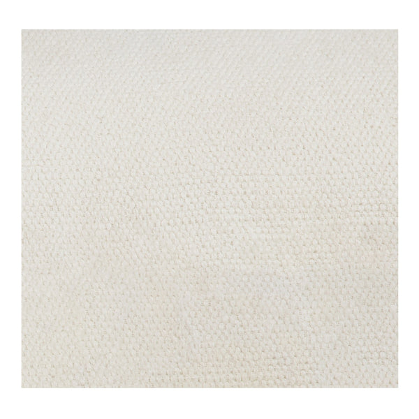 Moe's Home Edwin Accent Chair - 70s-inspired Armless Design With Natural Sophistication And Plush Comfort White Upholstery, 98% Polyester,2% Linen,Solid Ash & Plywood Frame Zt-1040-05