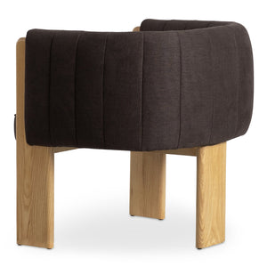 Moe's Home Sofi Accent Chair - Contemporary Vintage Design With Sculptural 3-leg Frame And Luxurious Upholstery Brown Upholstery, 100% Polyester,Solid Ash & Plywood Frame Zt-1041-20