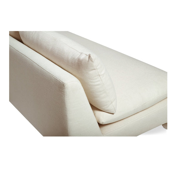 Moe's Home Estelle Sofa - Vintage-inspired, Eco-friendly Comfort With Plush Dacron & Feather Fill Upholstery White Upholstery, 98% Polyester,2% Linen,Plywood Frame Zt-1042-05