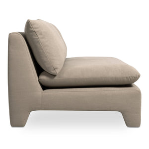 Moe's Home Estelle Sofa - Vintage-inspired, Eco-friendly Comfort With Plush Dacron & Feather Fill Upholstery Brown Upholstery, 98% Polyester,2% Linen,Plywood Frame Zt-1042-40