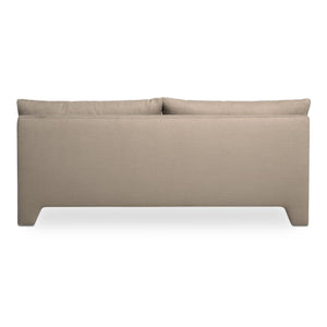 Moe's Home Estelle Sofa - Vintage-inspired, Eco-friendly Comfort With Plush Dacron & Feather Fill Upholstery Brown Upholstery, 98% Polyester,2% Linen,Plywood Frame Zt-1042-40