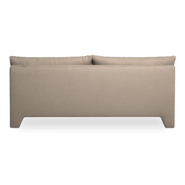 Moe's Home Estelle Sofa - Vintage-inspired, Eco-friendly Comfort With Plush Dacron & Feather Fill Upholstery Brown Upholstery, 98% Polyester,2% Linen,Plywood Frame Zt-1042-40
