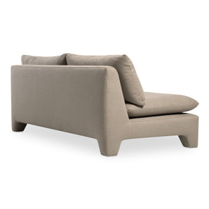 Moe's Home Estelle Sofa - Vintage-inspired, Eco-friendly Comfort With Plush Dacron & Feather Fill Upholstery Brown Upholstery, 98% Polyester,2% Linen,Plywood Frame Zt-1042-40