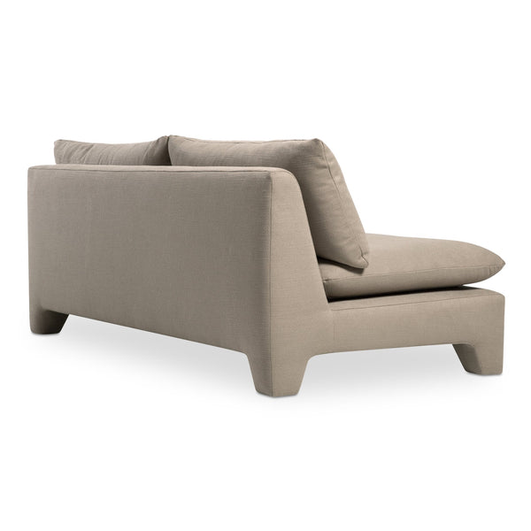 Moe's Home Estelle Sofa - Vintage-inspired, Eco-friendly Comfort With Plush Dacron & Feather Fill Upholstery Brown Upholstery, 98% Polyester,2% Linen,Plywood Frame Zt-1042-40