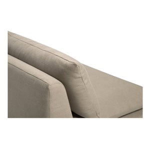 Moe's Home Estelle Sofa - Vintage-inspired, Eco-friendly Comfort With Plush Dacron & Feather Fill Upholstery Brown Upholstery, 98% Polyester,2% Linen,Plywood Frame Zt-1042-40