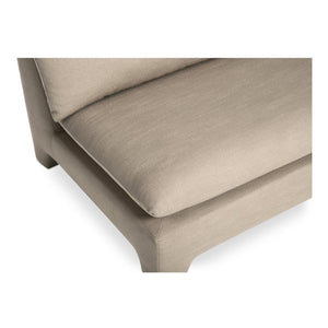 Moe's Home Estelle Sofa - Vintage-inspired, Eco-friendly Comfort With Plush Dacron & Feather Fill Upholstery Brown Upholstery, 98% Polyester,2% Linen,Plywood Frame Zt-1042-40