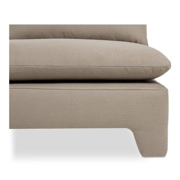 Moe's Home Estelle Sofa - Vintage-inspired, Eco-friendly Comfort With Plush Dacron & Feather Fill Upholstery Brown Upholstery, 98% Polyester,2% Linen,Plywood Frame Zt-1042-40