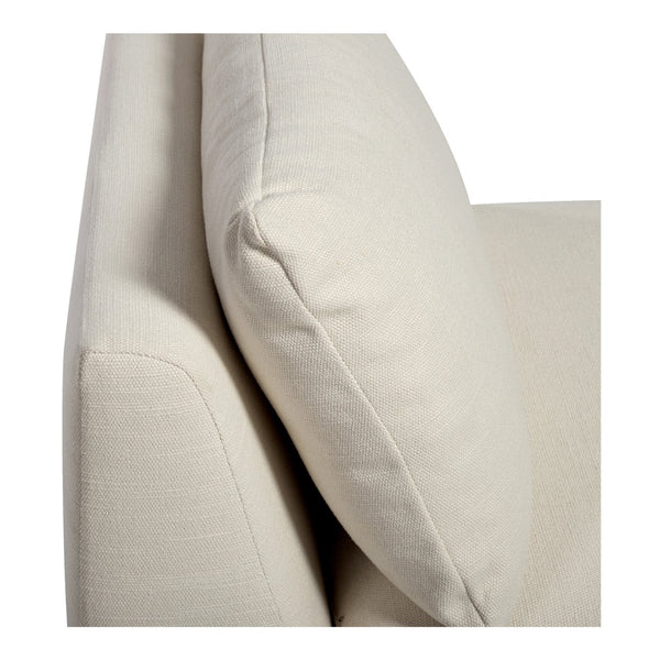 Moe's Home Estelle Lounge Chair - Vintage-inspired Comfort With Eco-friendly Upholstery For Modern Spaces White Upholstery, 98% Polyester,2% Linen,Plywood Frame Zt-1043-05