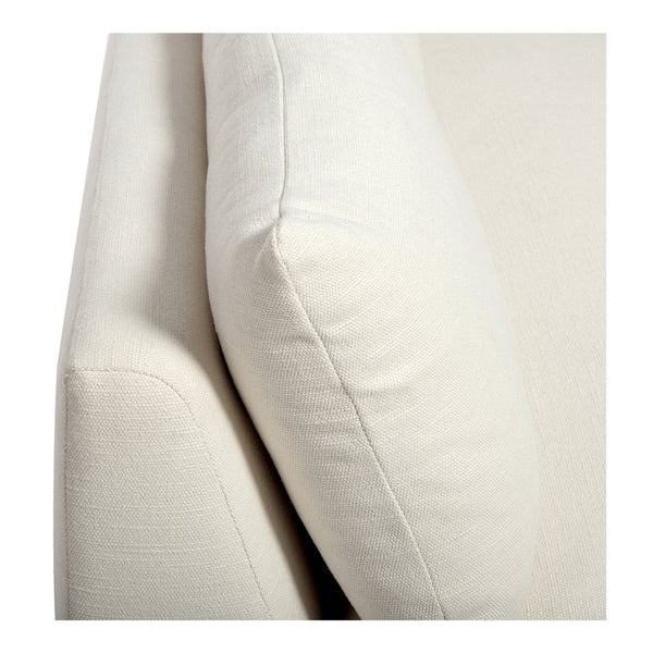 Moe's Home Estelle Lounge Chair - Vintage-inspired Comfort With Eco-friendly Upholstery For Modern Spaces White Upholstery, 98% Polyester,2% Linen,Plywood Frame Zt-1043-05