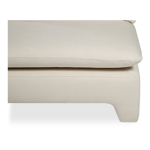 Moe's Home Estelle Lounge Chair - Vintage-inspired Comfort With Eco-friendly Upholstery For Modern Spaces White Upholstery, 98% Polyester,2% Linen,Plywood Frame Zt-1043-05