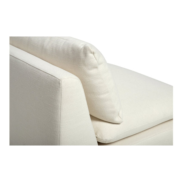 Moe's Home Estelle Lounge Chair - Vintage-inspired Comfort With Eco-friendly Upholstery For Modern Spaces White Upholstery, 98% Polyester,2% Linen,Plywood Frame Zt-1043-05