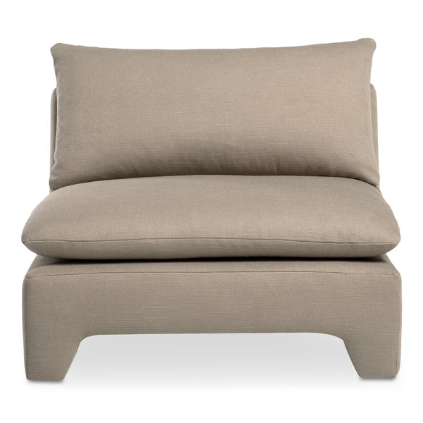 Moe's Home Estelle Lounge Chair - Vintage-inspired Comfort With Eco-friendly Upholstery For Modern Spaces Brown Upholstery, 98% Polyester,2% Linen,Plywood Frame Zt-1043-40