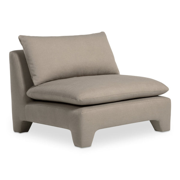 Moe's Home Estelle Lounge Chair - Vintage-inspired Comfort With Eco-friendly Upholstery For Modern Spaces Brown Upholstery, 98% Polyester,2% Linen,Plywood Frame Zt-1043-40