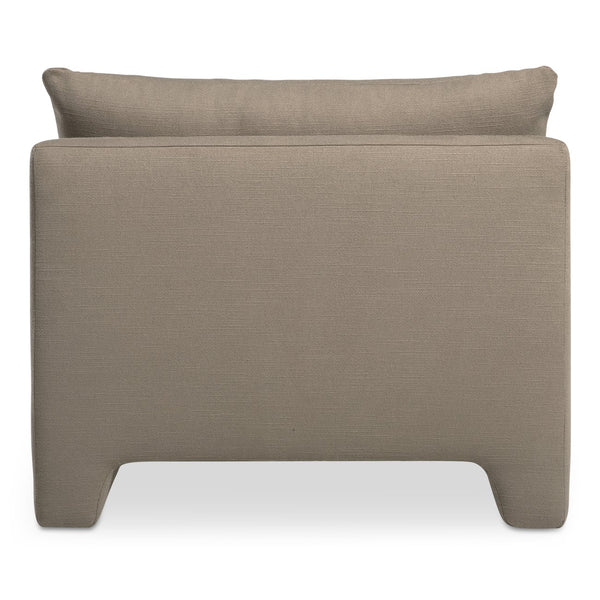 Moe's Home Estelle Lounge Chair - Vintage-inspired Comfort With Eco-friendly Upholstery For Modern Spaces Brown Upholstery, 98% Polyester,2% Linen,Plywood Frame Zt-1043-40