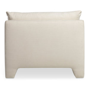 Moe's Home Estelle Chaise: Vintage-inspired Comfort With Eco-friendly Upholstery And Plush Feather Cushioning White Upholstery, 98% Polyester,2% Linen,Plywood Frame Zt-1044-05