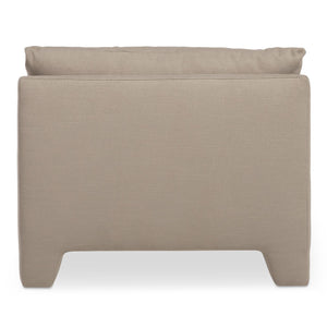 Moe's Home Estelle Chaise: Vintage-inspired Comfort With Eco-friendly Upholstery And Plush Feather Cushioning Brown Upholstery, 98% Polyester,2% Linen,Plywood Frame Zt-1044-40