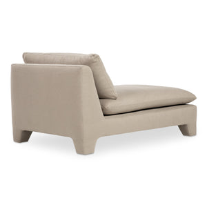 Moe's Home Estelle Chaise: Vintage-inspired Comfort With Eco-friendly Upholstery And Plush Feather Cushioning Brown Upholstery, 98% Polyester,2% Linen,Plywood Frame Zt-1044-40