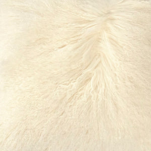 Tibetan Ivory Lamb Fur Pillow 100% lamb fur/ivory ZTLFC-ivory Zentique