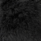 Tibetan Black Lamb Fur Pillow 100% lamb fur/black ZTLFC-black Zentique