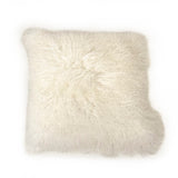 Tibetan White Lamb Fur Pillow 100% lamb fur/white ZTLFC-white Zentique